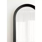 Miroir mural ovale noir et fin – Panneau unique