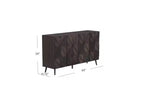 Armoire de rangement 4 portes Espresso Mid-Century – 1 personne