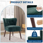 Fauteuil crapaud marron sans accoudoirs – Velours, pieds en bois, 1 place