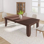 Table à manger rectangulaire marron, 6–8 places, cadre en MDF