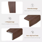Table à manger rectangulaire marron, 6–8 places, cadre en MDF