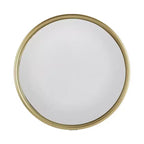 Miroir mural rond texturé avec accent doré – 1 utilisateur