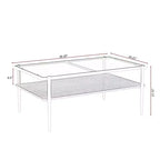 Tables basses modernes en verre trempé gris/doré et blanc (lot de 3) – Pour 2 à 4 personnes