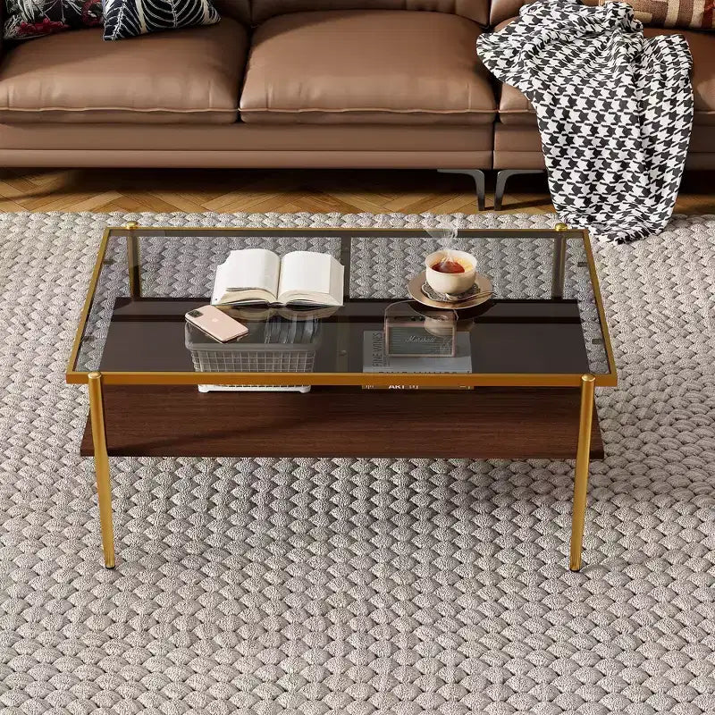 Tables basses modernes en verre trempé gris/doré et blanc (lot de 3) – Pour 2 à 4 personnes