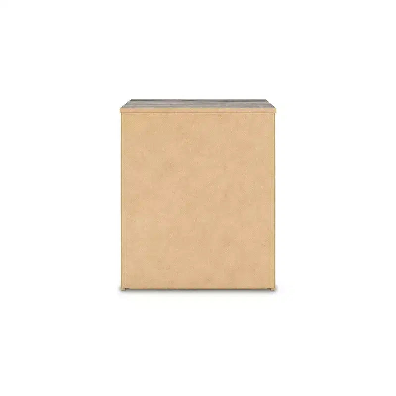 Table de chevet en chêne brun à tiroir unique avec chargement USB