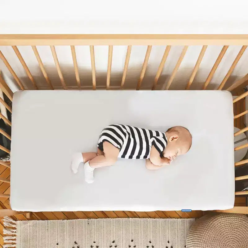 Matelas 2-en-1 ferme pour lit de bébé et de tout-petit blanc, 1 enfant