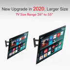 Support mural inclinable réglable pour téléviseur en acier argenté – 26"-55", 1 écran