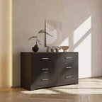 Commode noire à 6 tiroirs, pour 1 personne