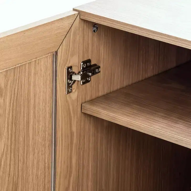 Meuble de rangement blanc vitré, 2 portes, 4 étagères, pour une personne