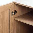 Meuble de rangement blanc vitré, 2 portes, 4 étagères, pour une personne