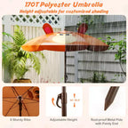 Table de pique-nique pour enfants et 2 chaises avec parasol – Marron / Vert / Rose, pour 2 personnes