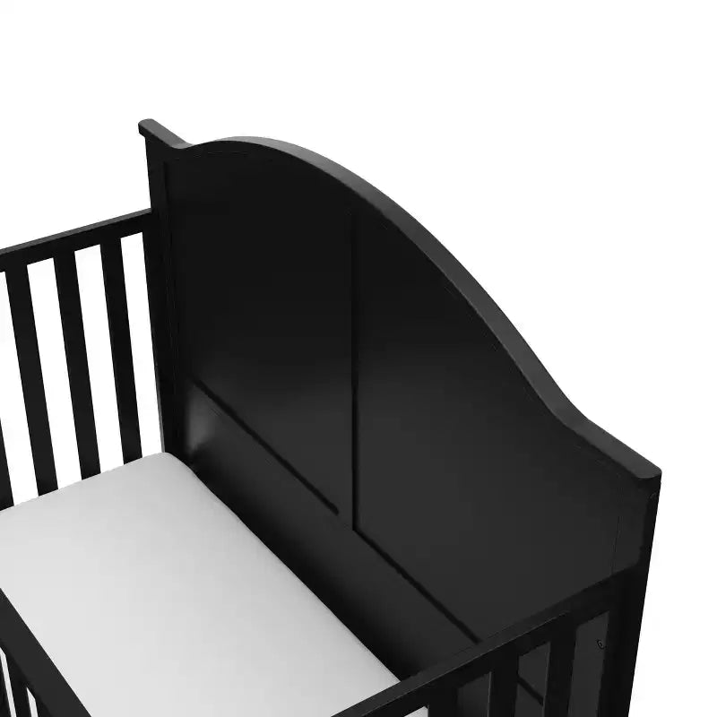 Lit de bébé convertible 5-en-1 – Noir / Gris Galet / Blanc, 1 enfant
