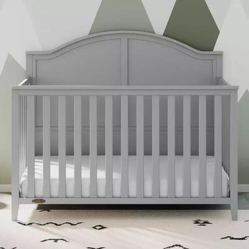 Lit de bébé convertible 5-en-1 – Noir / Gris Galet / Blanc, 1 enfant