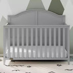 Lit de bébé convertible 5-en-1 – Noir / Gris Galet / Blanc, 1 enfant
