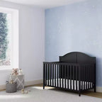 Lit de bébé convertible 5-en-1 – Noir / Gris Galet / Blanc, 1 enfant