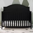Lit de bébé convertible 5-en-1 – Noir / Gris Galet / Blanc, 1 enfant