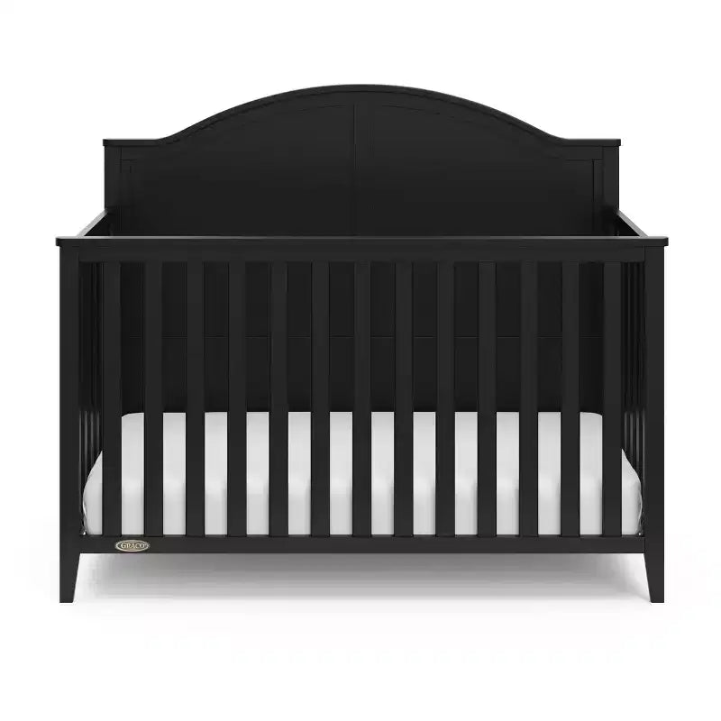 Lit de bébé convertible 5-en-1 – Noir / Gris Galet / Blanc, 1 enfant