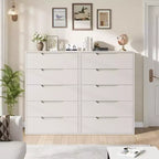 Commode en bois à 5 tiroirs – Noir / Gris / Blanc, Autoportante, Utilisation 1 personne