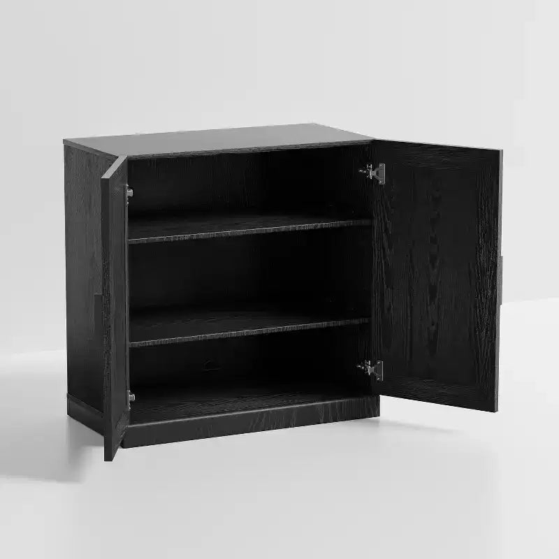 Armoire de rangement moderne noire – 2 portes, étagère réglable, 1 utilisateur