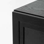 Armoire de rangement moderne noire – 2 portes, étagère réglable, 1 utilisateur