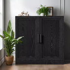 Armoire de rangement moderne noire – 2 portes, étagère réglable, 1 utilisateur