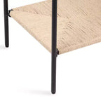 Table d'appoint rectangulaire à niveaux Noir et Naturel, pour 1 personne