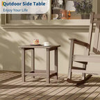 Table d'appoint extérieure carrée en PEHD – Noir / Bleu / Marron / Gris foncé / Blanc, 1 personne