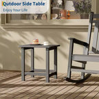 Table d'appoint extérieure carrée en PEHD – Noir / Bleu / Marron / Gris foncé / Blanc, 1 personne