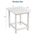 Table d'appoint extérieure carrée en PEHD – Noir / Bleu / Marron / Gris foncé / Blanc, 1 personne