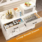 Armoire de rangement de cuisine autonome brune 1 personne avec lumières RVB et prise de courant