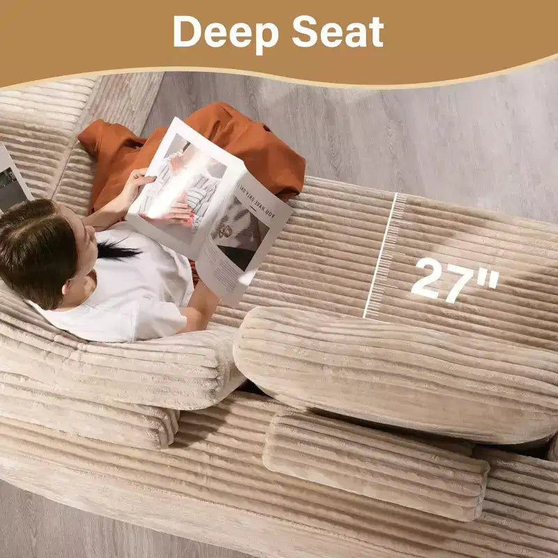 Beige / Noir / Gris | Canapé d'angle modulable en U | Jusqu'à 8 places