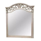 Miroir mural rectangulaire en argent antique, cadre en bois de pin, 1 personne, 37×41 po