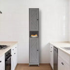 Meuble colonne de salle de bain avec tiroir et étagères réglables, organisateur de rangement sur pied de 170 cm pour salle de bain, cuisine, couloir