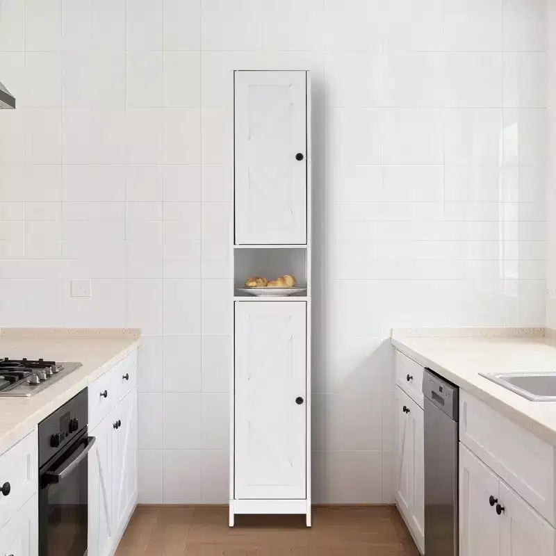 Meuble colonne de salle de bain avec tiroir et étagères réglables, organisateur de rangement sur pied de 170 cm pour salle de bain, cuisine, couloir