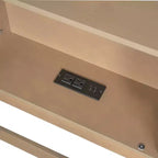 Lit de sol brun Twin XL avec rangement et ports USB – Bois de pin, semi-fermé, pour 1 enfant