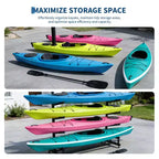 Porte-kayak autoportant noir avec roues – 2 ou 4 niveaux, 1 personne