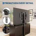 Meuble TV avec support réglable et 6 tiroirs, centre de divertissement pour téléviseurs de 32 à 80 pouces, console multimédia pour chambre à coucher ou salon