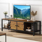 Meuble TV rustique marron, 167 cm (L), convient aux téléviseurs jusqu'à 75", pour 1 à 2 personnes