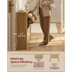Meuble à chaussures Bohème Slim Chêne Beige / Marron Naturel – 2 tiroirs basculants, 1 personne