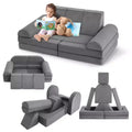 Play Couch, 10pcs Modular Couch  Toddler Foam Sofa with High-Density Sponge for Playing, Creating, Sleeping, Imaginative Kids Furniture