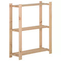 vidaXL 3-Tier Storage Rack 23.6x11.2x35.4 Solid Wood Pine