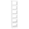 vidaXL Book Cabinet White Engineered Wood 15.7x11.8x77.9 in