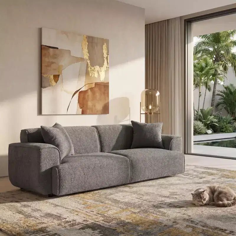 Canapé 3 places en Boucle – Bleu / Marron / Gris / Taupe / Blanc