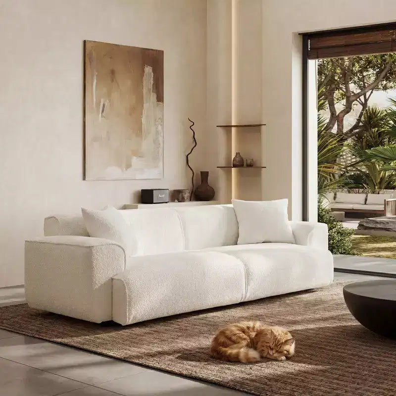 Canapé 3 places en Boucle – Bleu / Marron / Gris / Taupe / Blanc