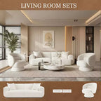 Canapé 3 places en Boucle – Bleu / Marron / Gris / Taupe / Blanc