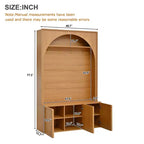 Meuble d'entrée / Vestiaire noir / naturel / noyer avec banc, patères et rangement – 1 unité