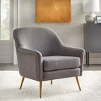 Fauteuil d'appoint 1 place rembourré, Bleu / Rose sale / Gris / Gris texturé