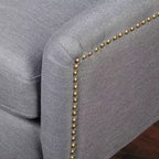 Fauteuil d'appoint 1 place rembourré, Bleu / Rose sale / Gris / Gris texturé