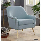 Fauteuil d'appoint 1 place rembourré, Bleu / Rose sale / Gris / Gris texturé