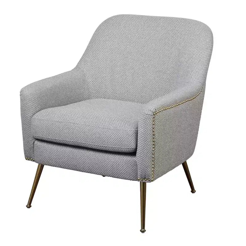 Fauteuil d'appoint 1 place rembourré, Bleu / Rose sale / Gris / Gris texturé
